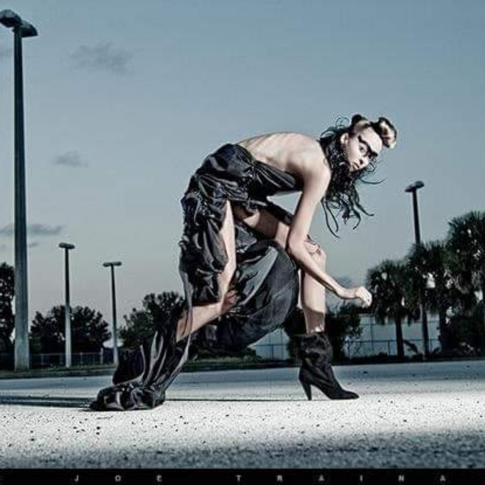 One of a kind human hair chiffon gown